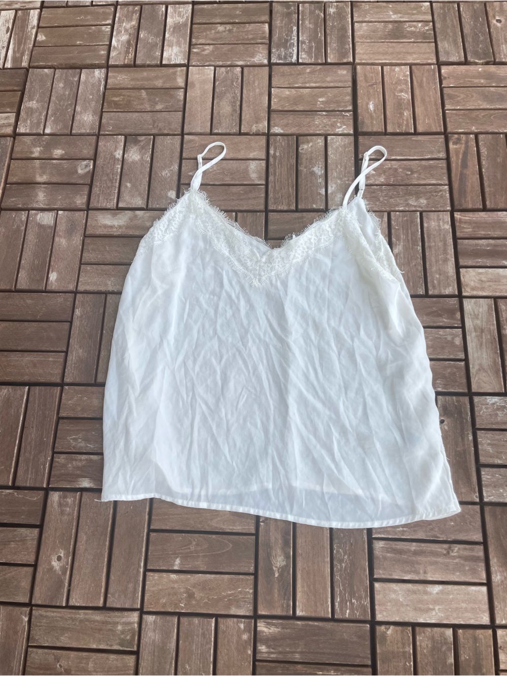 bp. White Lace Trim Camisole Top